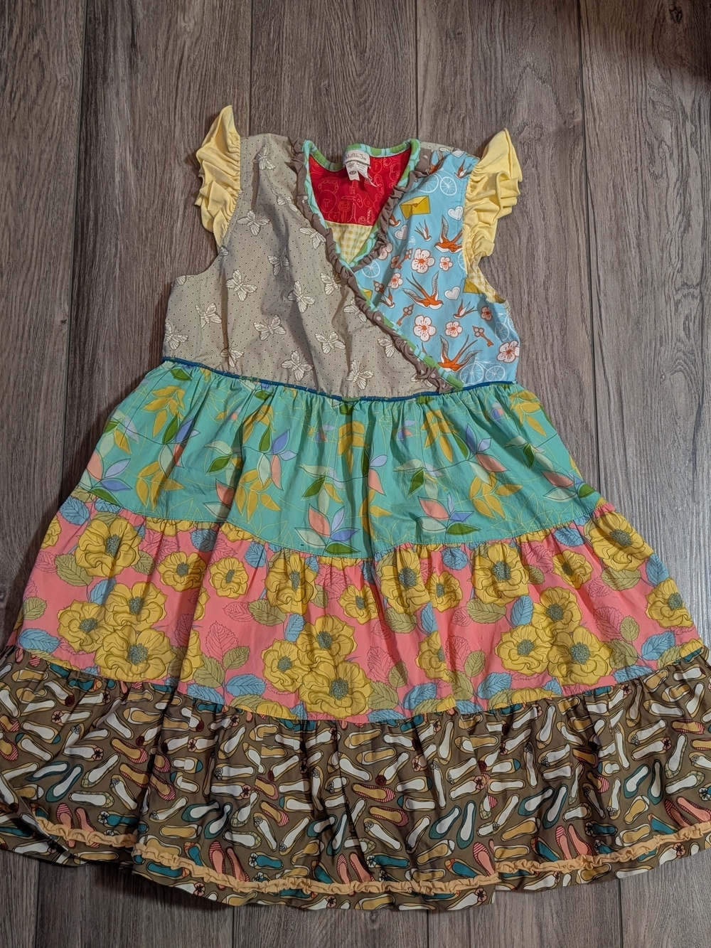Matilda Jane Girls Multi-Color Floral Summer Tiered Dress